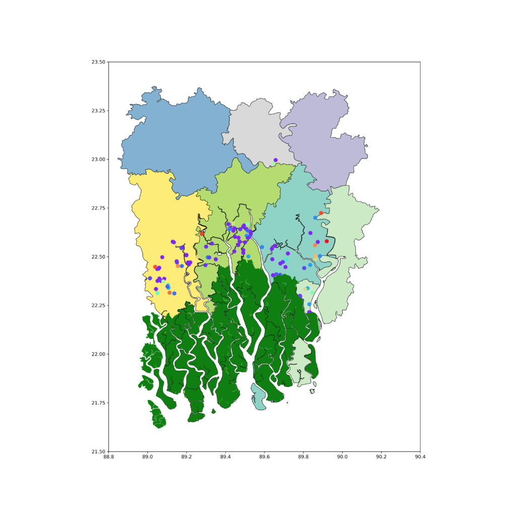 Map with forest in it