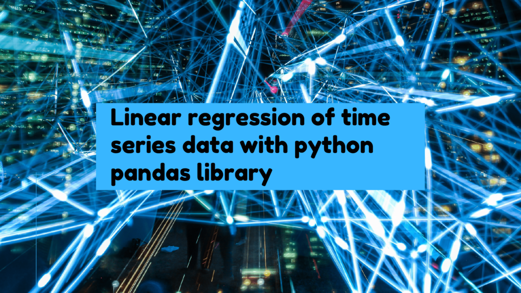 Linear regression of time series data